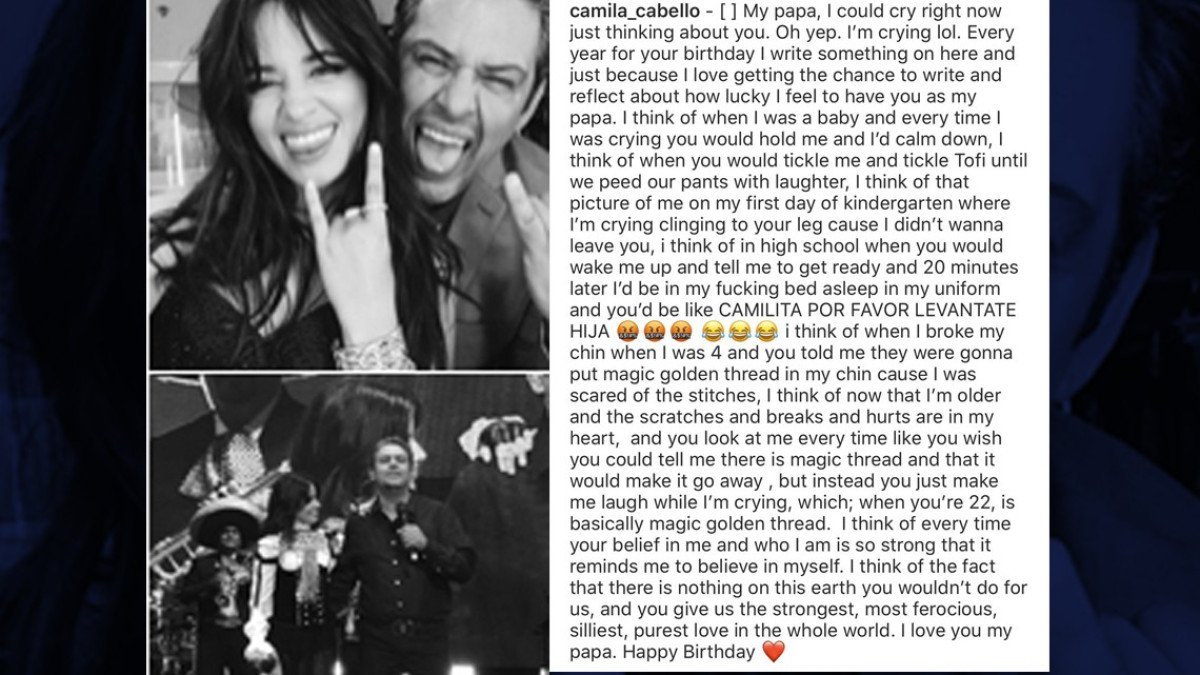 Camila Cabello felicita a su padre con un emotivo mensaje