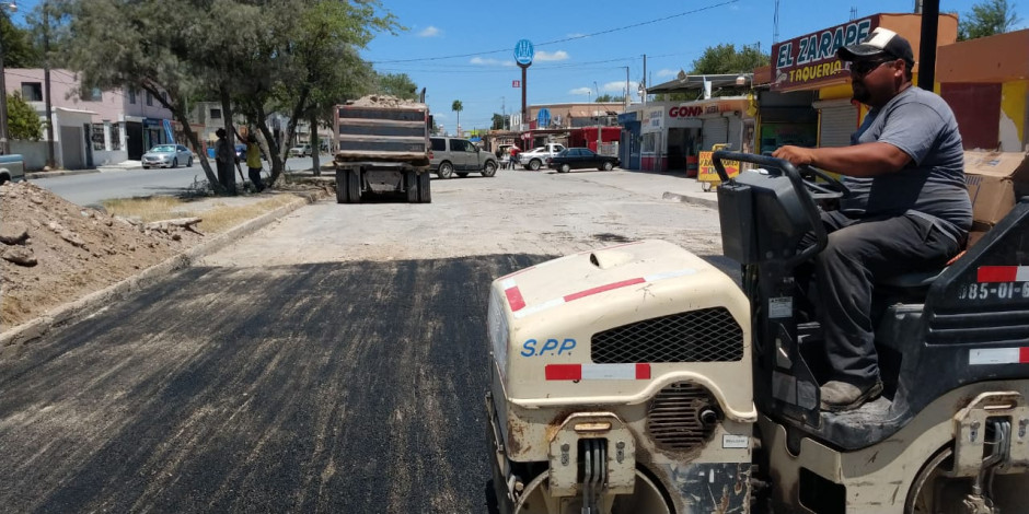 Continúa rehabilitación asfáltica en colonia Benito Juárez