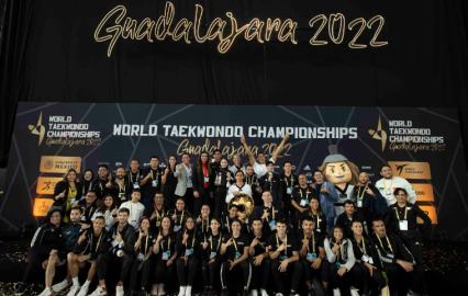 Celebra AMLO campeonato de México en el Mundial de Taekwondo Guadalajara 2022