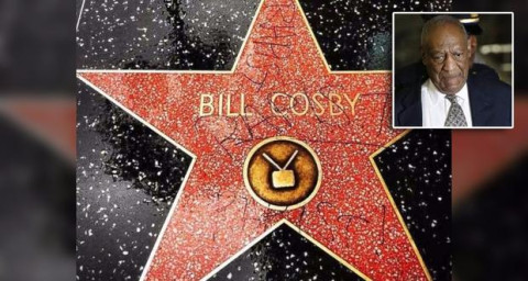 Vandalizan estrella en Hollywood del comediante Bill Cosby