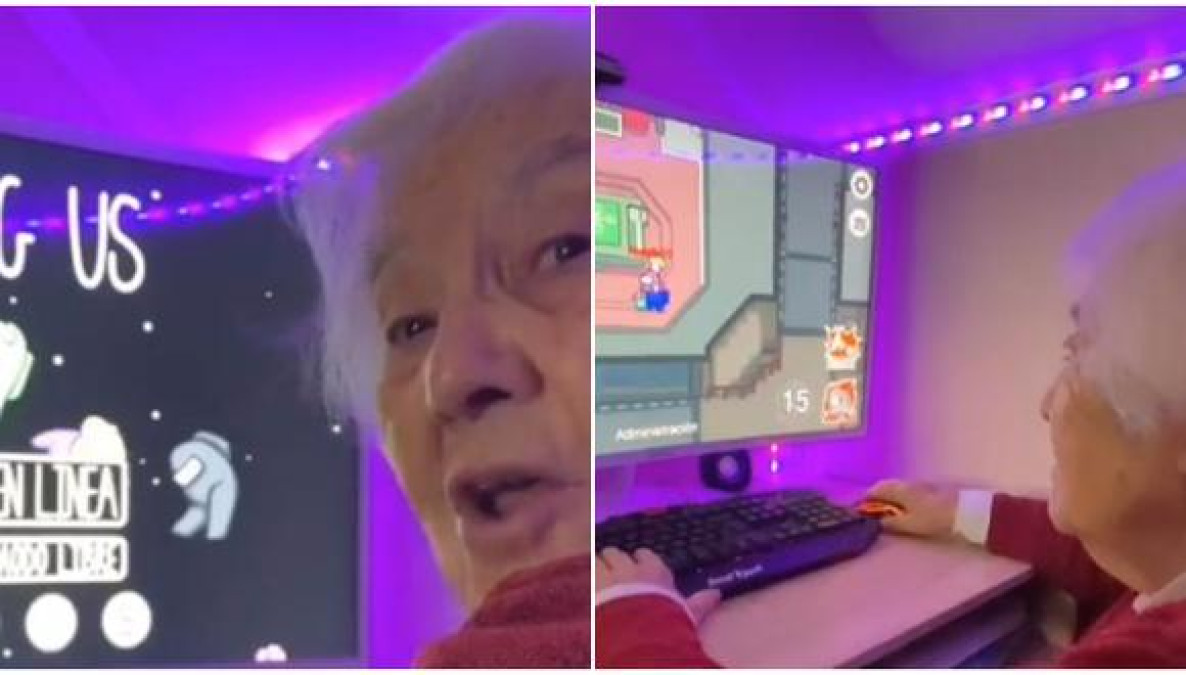 Abuelita ‘gamer’ juega Among Us