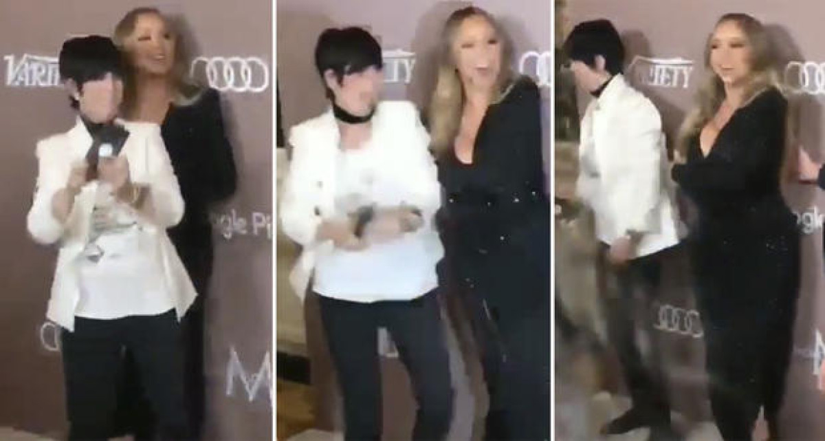 Mariah Carey empuja a reconocida compositora en plena alfombra roja