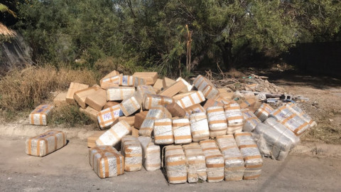 Aseguran paquetes con Marihuana en Miguel Alemán