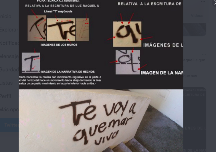 Fiscalía de Jalisco afirma que Luz Raquel  también se auto amenazó con pintas en su casa