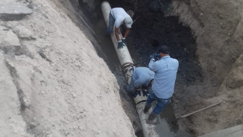 Repuso COMAPA servicio de drenaje sanitario en la López Mateos