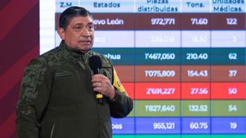 Luis Cresencio Sandoval da positivo a COVID-19; estuvo presente en ‘la mañanera’ de este martes 