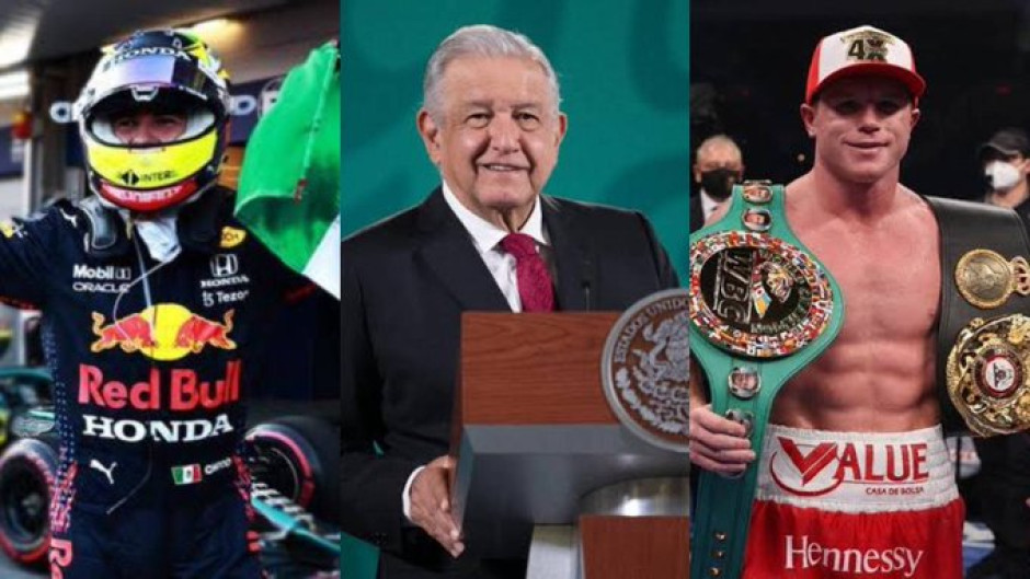 Felicita López Obrador a 'Checo' Pérez y al ´Canelo' Álvarez 