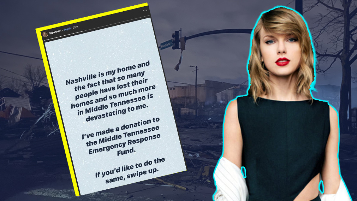 Taylor Swift dona un millón de dólares tras tornado en Tennessee