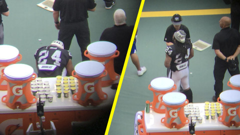 Marshawn Lynch se puso de pie únicamente durante el himno mexicano 