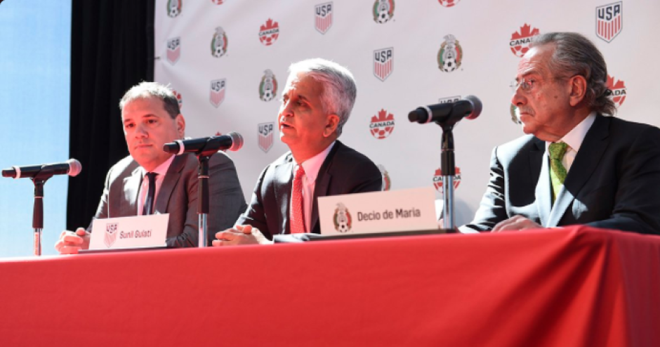 México, EU y Canadá anuncian candidatura para realizar el Mundial 2026