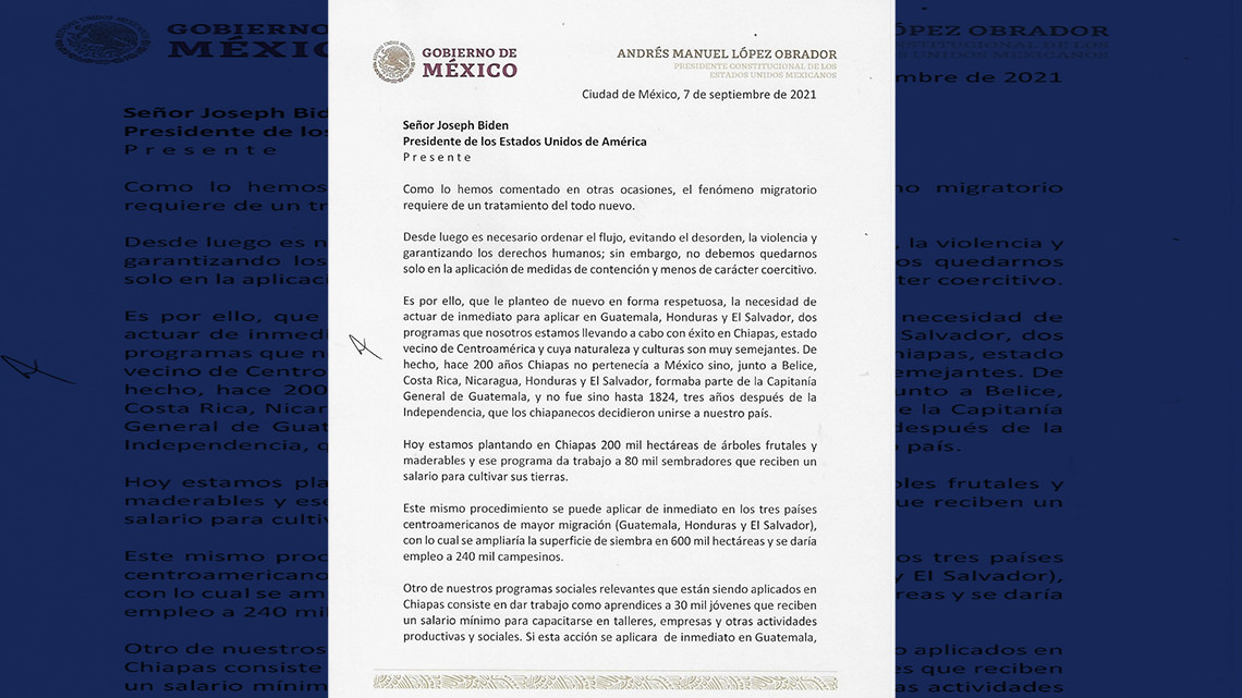 Revela AMLO carta enviada a Biden solicitando más recursos para programas sociales en Centroamérica 