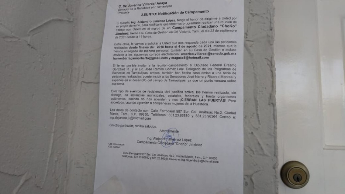 Campesinos afiliados a Morena denuncian falta de gestión de Américo Villarreal