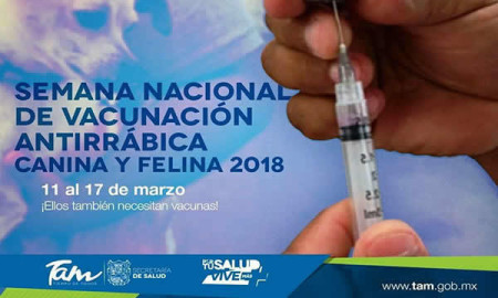 Inicia la Semana Nacional de Vacunación Antirrábica