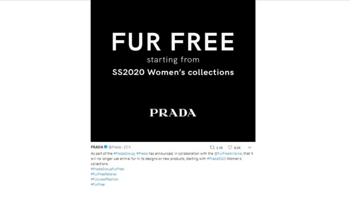 Prada confirma que dejará de usar pieles de animales en 2020