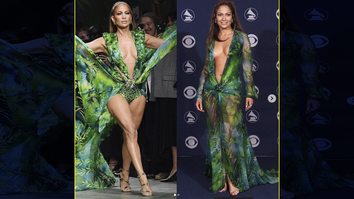 JLO causa furor en la pasarela de Versace
