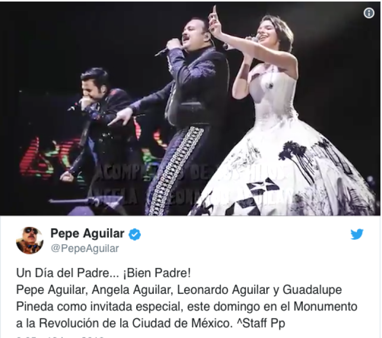 Pepe Aguilar dará concierto el día del padre