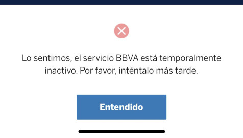 En plena quincena, reportan fallas en app de BBVA