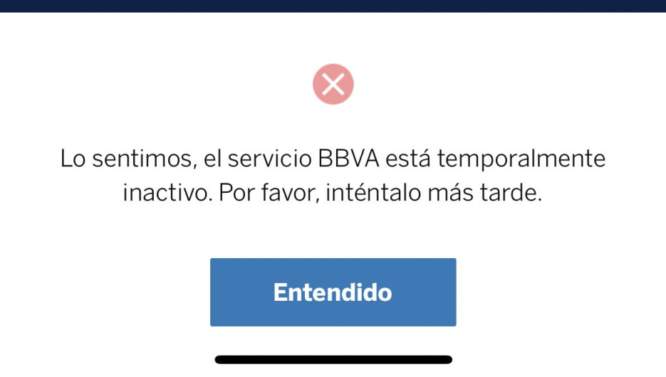 En plena quincena, reportan fallas en app de BBVA