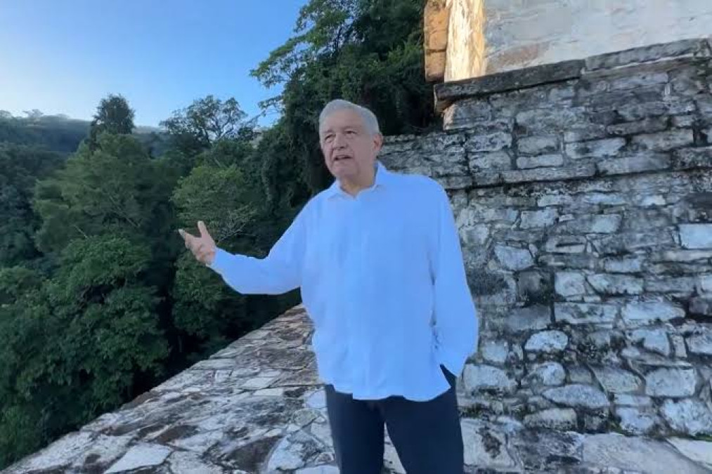 Desde Palenque, AMLO envía deseo de Año Nuevo
