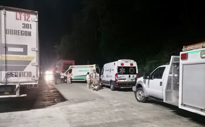 Vuelca tráiler con migrantes en Chiapas; reportan 18 heridos
