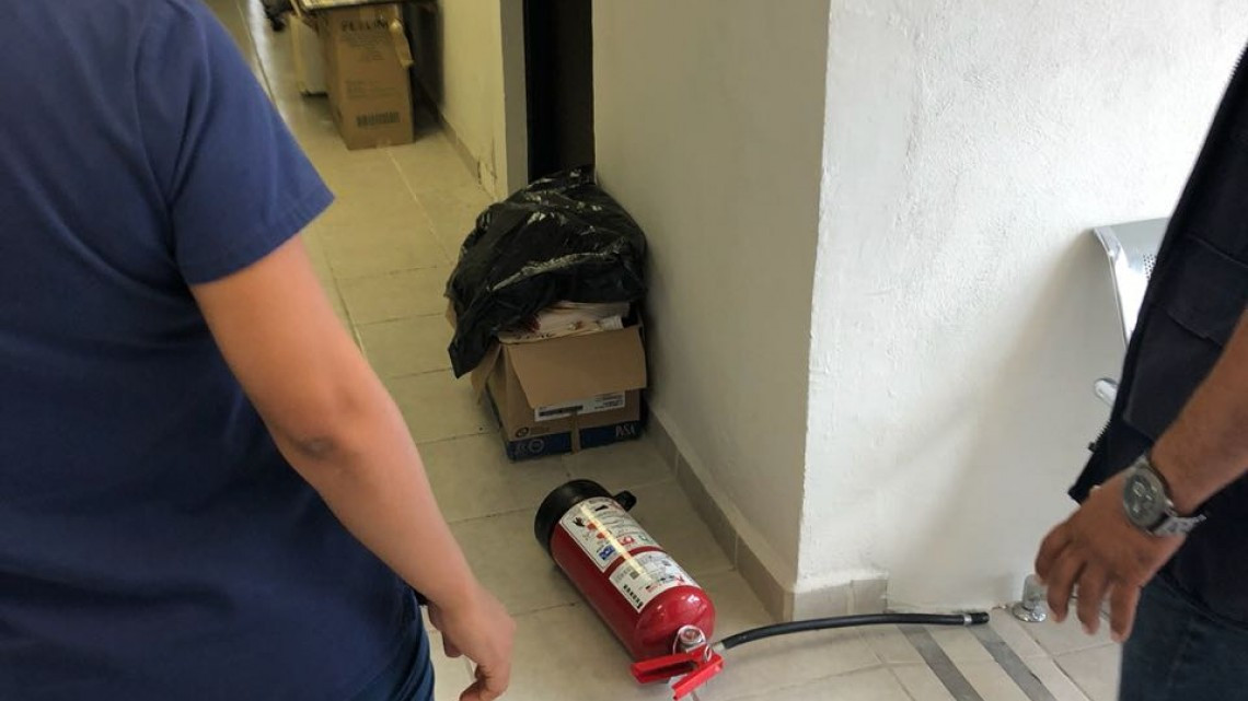 Realizan simulacro de conato de incendio en centro de salud