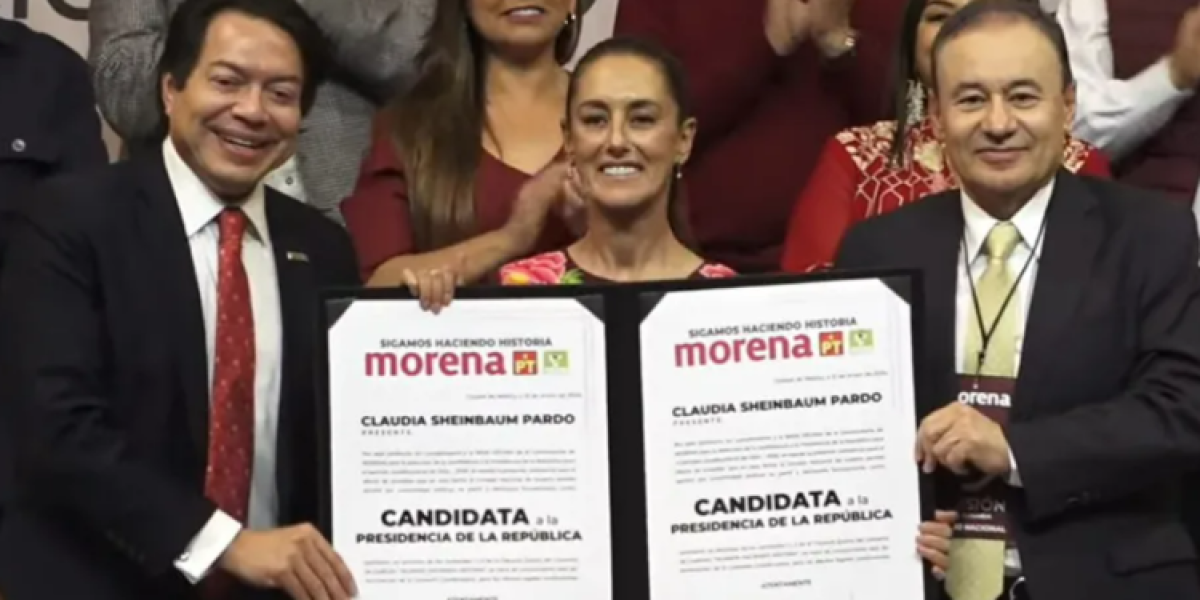 Claudia Sheinbaum recibe constancia como candidata presidencial por Morena