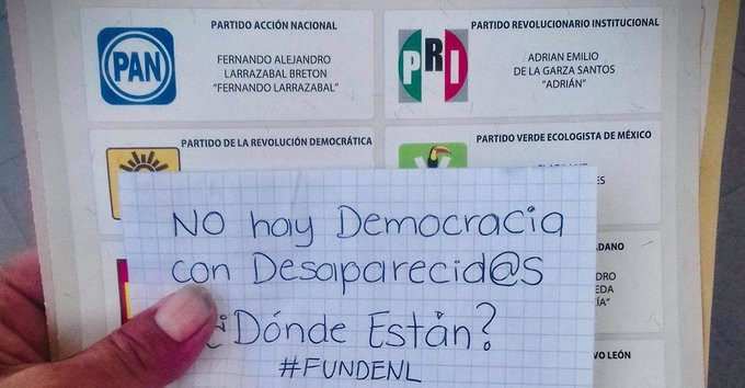 Ciudadanos marcan boletas con consignas por feminicidios y desaparecidos  