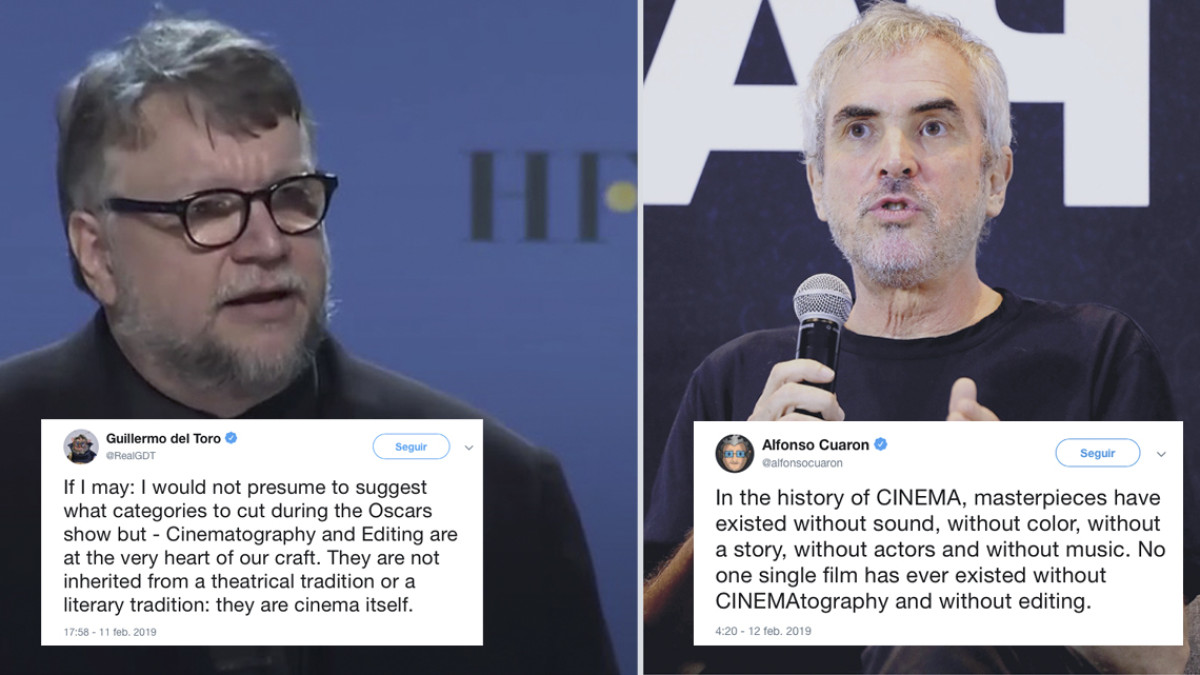 Guillermo del Toro y Alfonso Cuarón expresan su desacuerdo con los Oscar