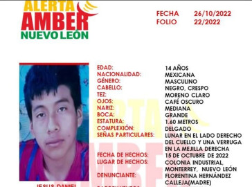 Desaparece menor que viajó de Tamaulipas a Nuevo León 