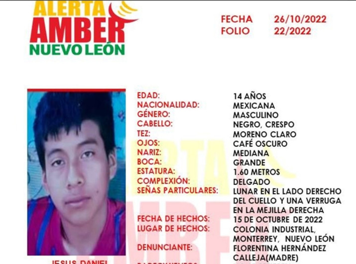 Desaparece menor que viajó de Tamaulipas a Nuevo León 