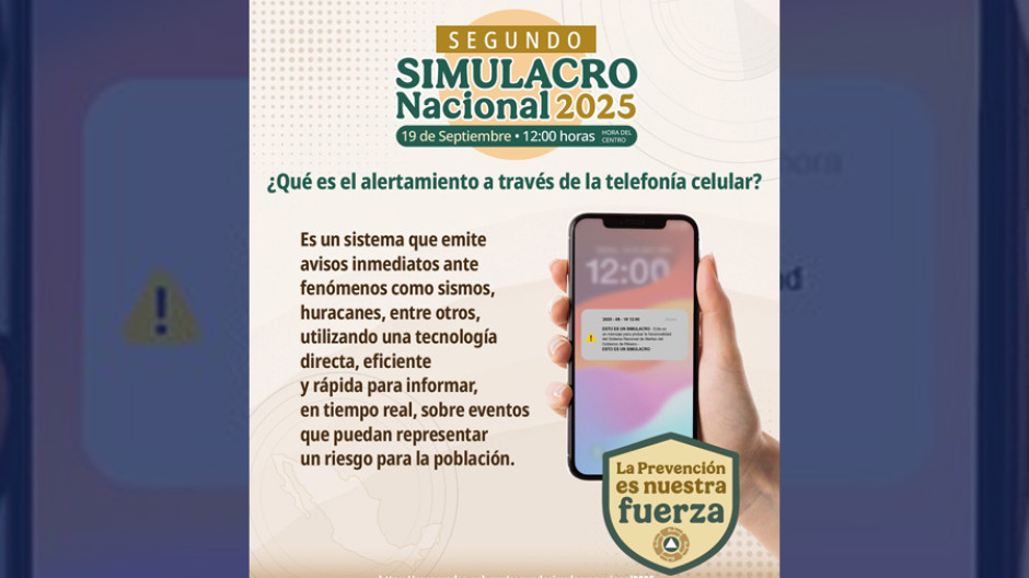 Tu celular sonará el 19 de septiembre: activarán prueba nacional de alertas sísmica 