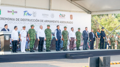 Destruye SEDENA más de tres mil armas aseguradas