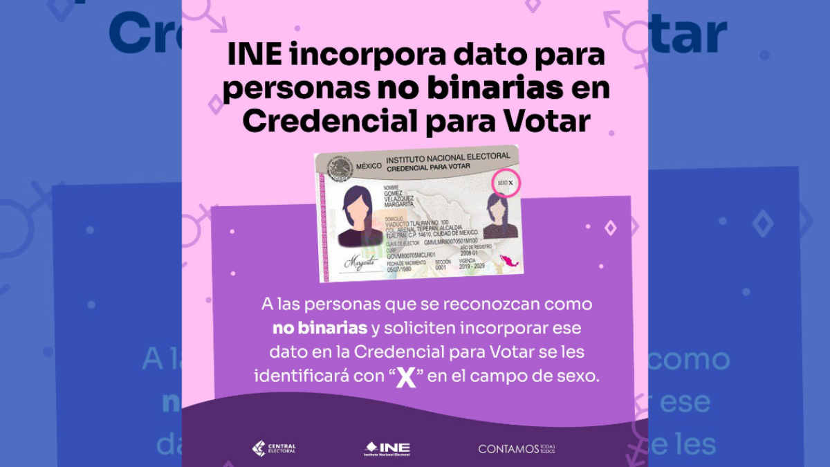INE reconocerá no binarios en credencial