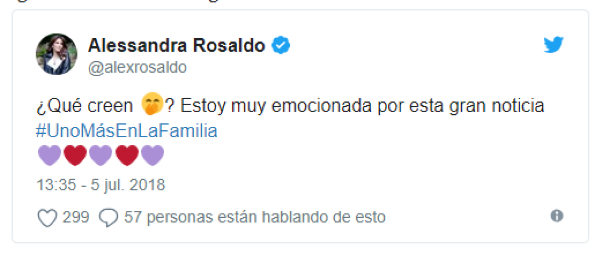 Alessandra Rosaldo levanta sospechas de nuevo embarazo