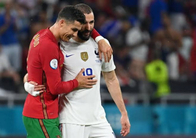 Dobletes de Benzema y CR7 en empate de Portugal-Francia