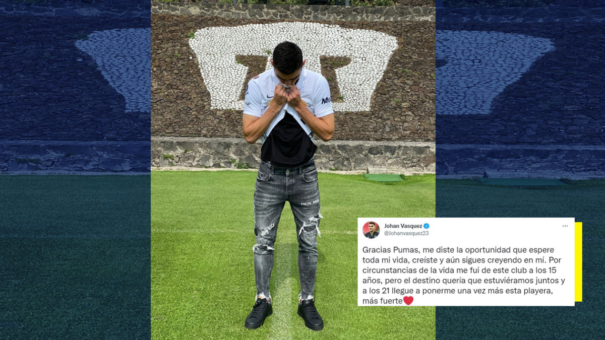 Con emotivo mensaje, se despide Johan Vásquez de los Pumas 
