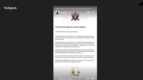 Christian Nodal es dado de alta tras ser hospitalizado de emergencia