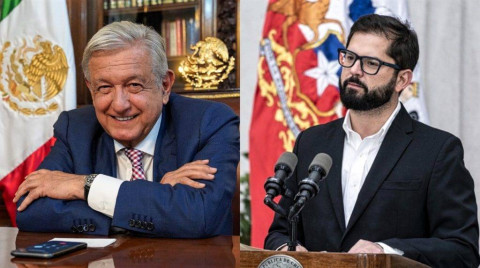 Conversa AMLO con Gabriel Boric sobre su visita a México