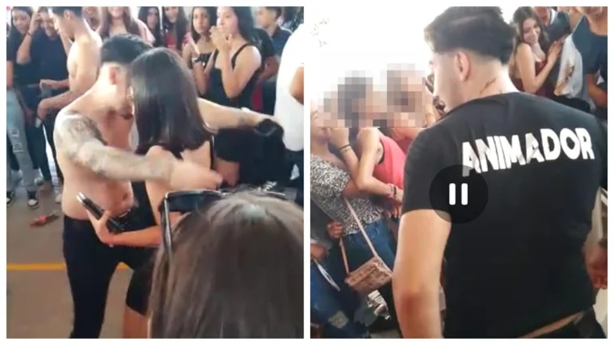 Strippers le hacen show a niñas en secundaria de Michoacán