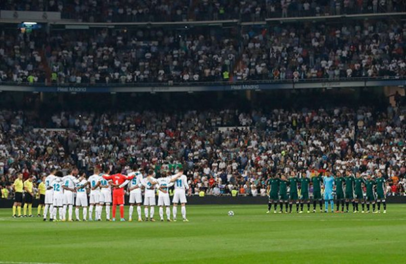 El emotivo silencio en el Bernabéu por México