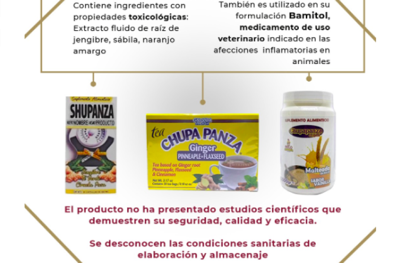 Alerta Cofepris sobre consumo de "Chupa panza" por ser riesgoso para la salud