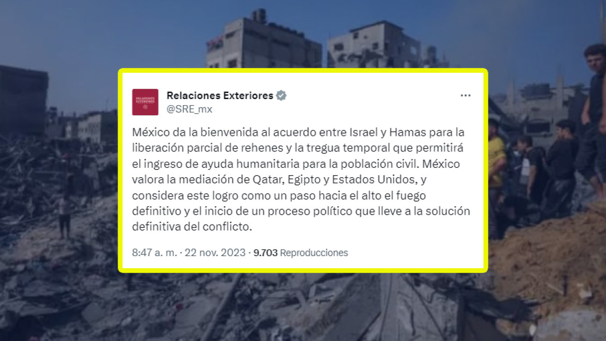 México celebra acuerdo entre Israel y Hamás para liberación de rehenes