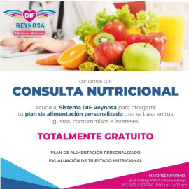 DIF Reynosa ofrece asesoría nutricional gratuita 