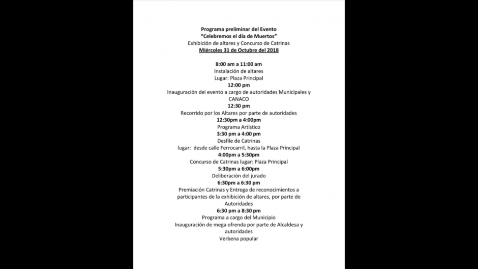 Invitan Alcaldesa y CANACO al programa “Celebremos el Día de Muertos”