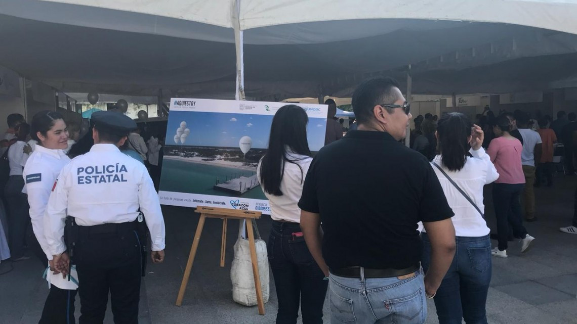 Participan instituciones en Feria de Conmemoración del Día Mundial contra la Trata de Personas