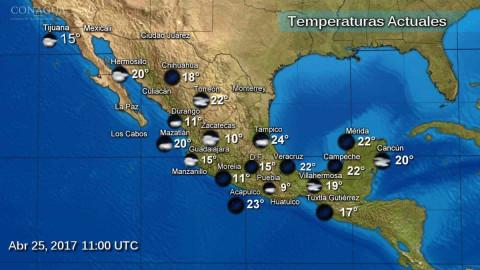 Se esperan lluvias ligeras en gran parte del país
