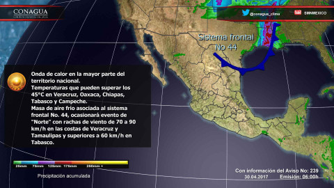 Predominará este domingo onda de calor en la mayor parte del país 