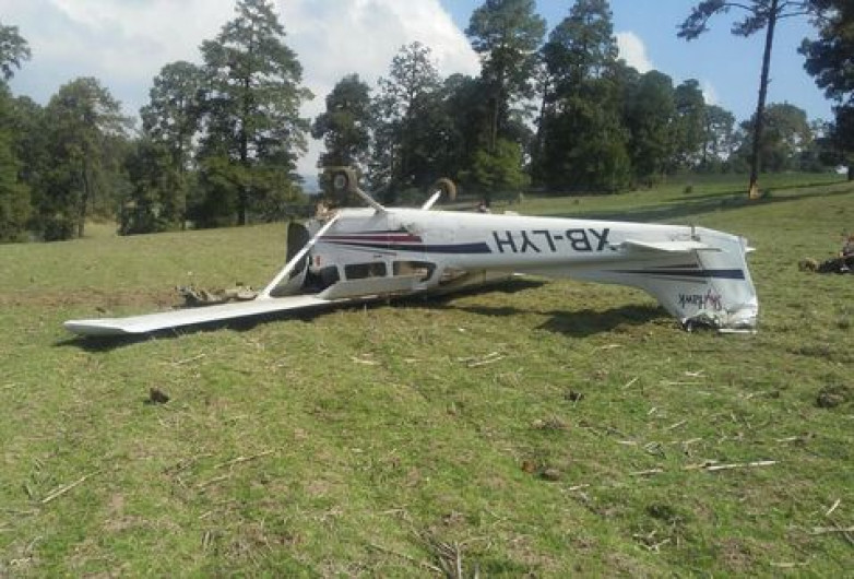 Cae avioneta en Villa de Allende