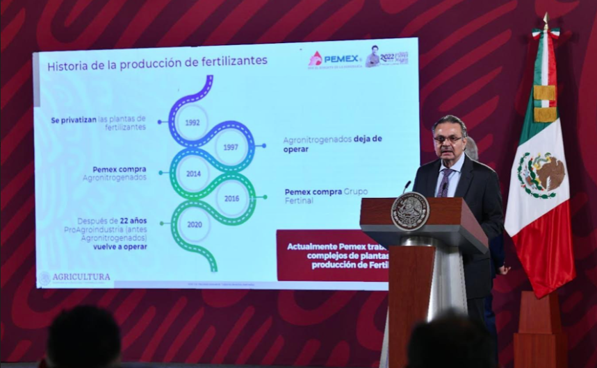 Presenta PEMEX los avances del Programa Federal de  Fertilizantes para el Bienestar 2022  