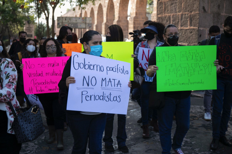 Periodistas protestan en Michoacán; exigen justicia y seguridad para el gremio
